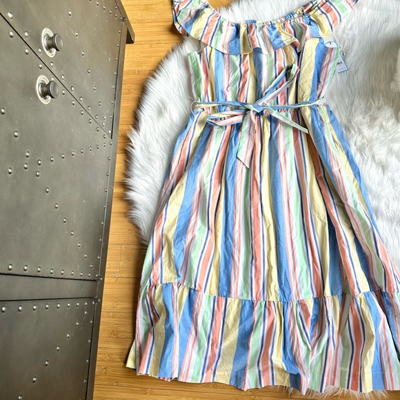 NWT Draper James Off Shoulder Ruffle Sleeve Midi Dress XXL - Picture 3 of 9